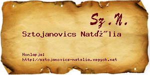 Sztojanovics Natália névjegykártya
