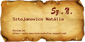 Sztojanovics Natália névjegykártya